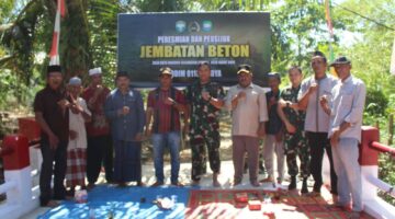 Tiga Jembatan Beton Hadir di Abdya, Dandim: Wujud Nyata Kemanunggalan TNI-Rakyat